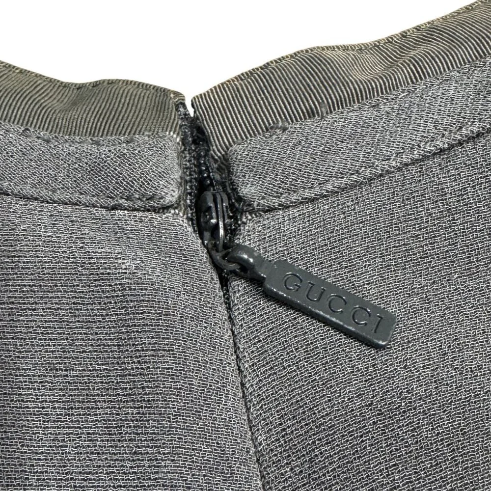 Gucci Vintage Runway S/S 2010 Sci-Fi Halter Mini Dress S IT 40 Grey MSRP $2150 - Picture 9 of 12